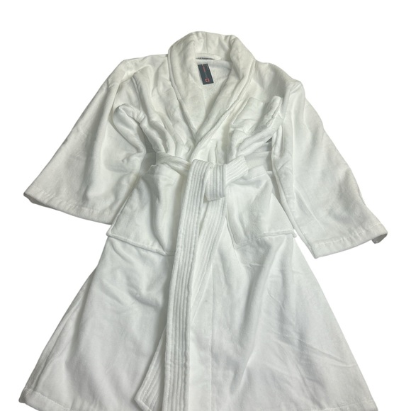 NWT Alpine Swiss Blair Cotton Terry Cloth Bathrobe White Spa Robe Size S/M - Picture 3 of 7